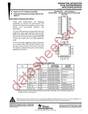 SN74AHCT240DBRG4 datasheet  